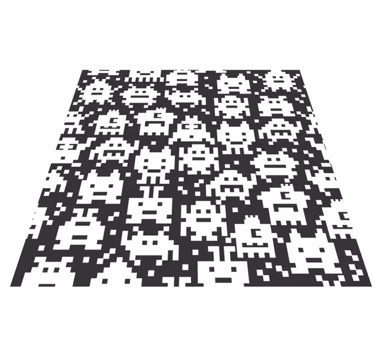 Kids vinyl rug videogame creatures - TenStickers