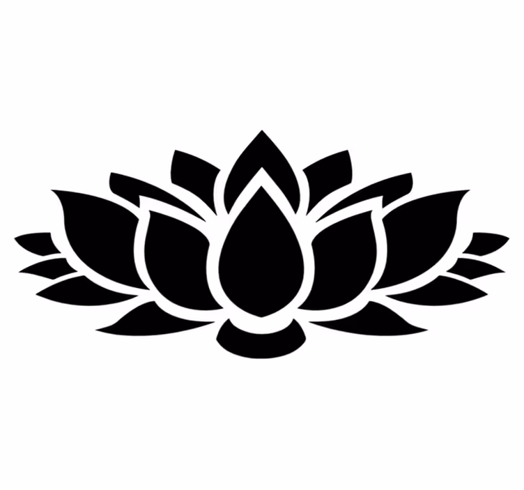 Bedroom vinyl rug lotus simple design - TenStickers