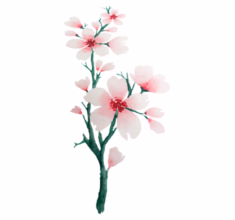 Bedroom vinyl rug with cute white flowers design - TenStickers