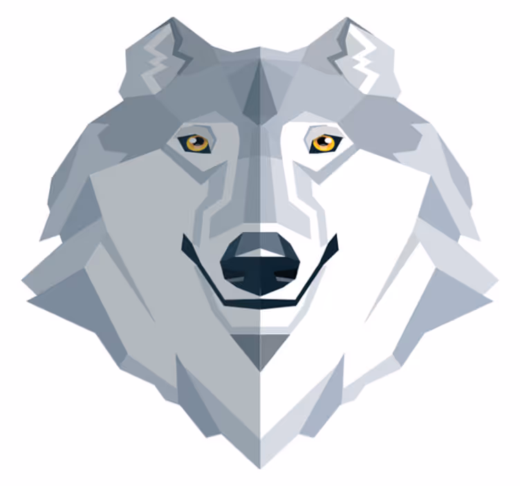 Bedroom vinyl rug with abstract wolf design - TenStickers