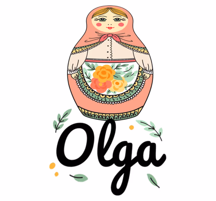 Kids vinyl rug personalized matryoshka design - TenStickers