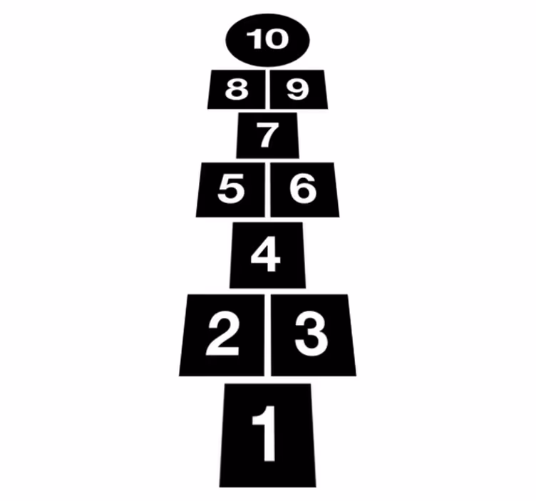 Game vinyl rug with hopscotch squares design - TenStickers