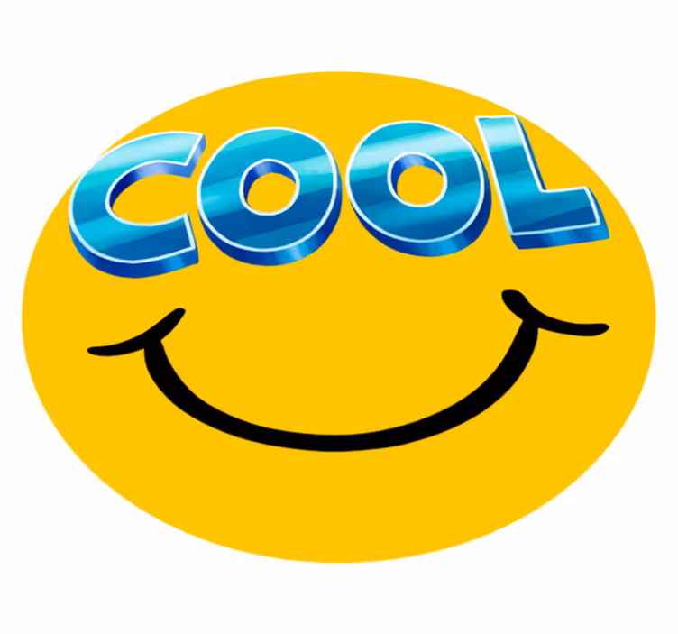 Kids vinyl rug cool smiley skateboard - TenStickers