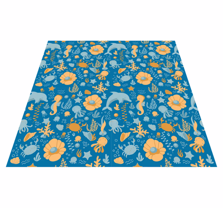 Kids vinyl rug sea adventure - TenStickers