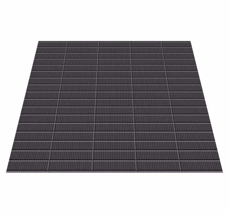 Bathroom vinyl rug with black tile 3d design - TenStickers
