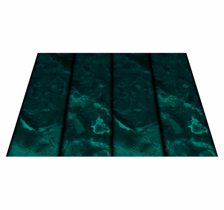 Black and green marble effect bathroom vinyl rug - TenStickers