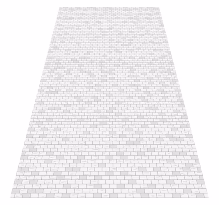 Bathroom vinyl rug with elegant brick design - TenStickers