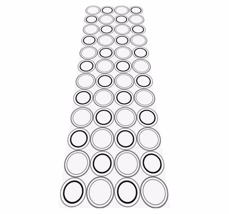 Bathroom vinyl rug with black and grey circles pattern - TenStickers