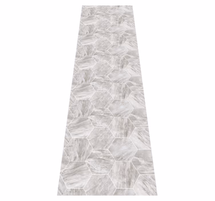 Bathroom vinyl rug with gold marble hexagonal design - TenStickers
