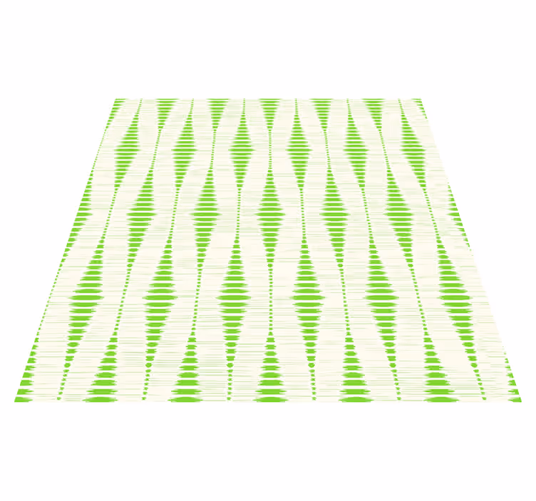 Green rabaul ikat geometric vinyl rug - TenStickers