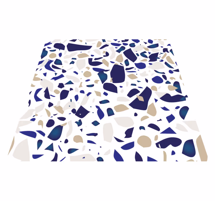 Bathroom vinyl rug imitation marble floor mat - TenStickers
