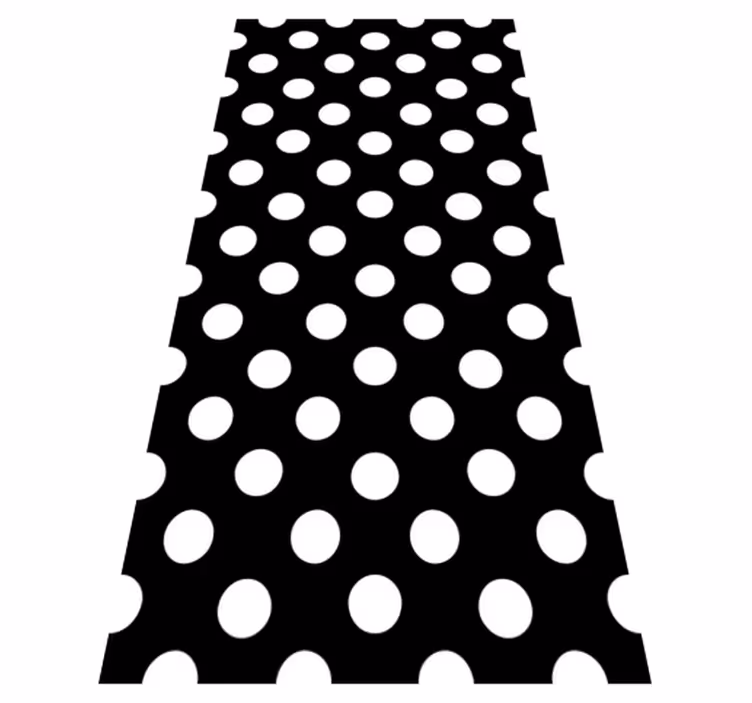 Polka dot kitchen vinyl rug - TenStickers