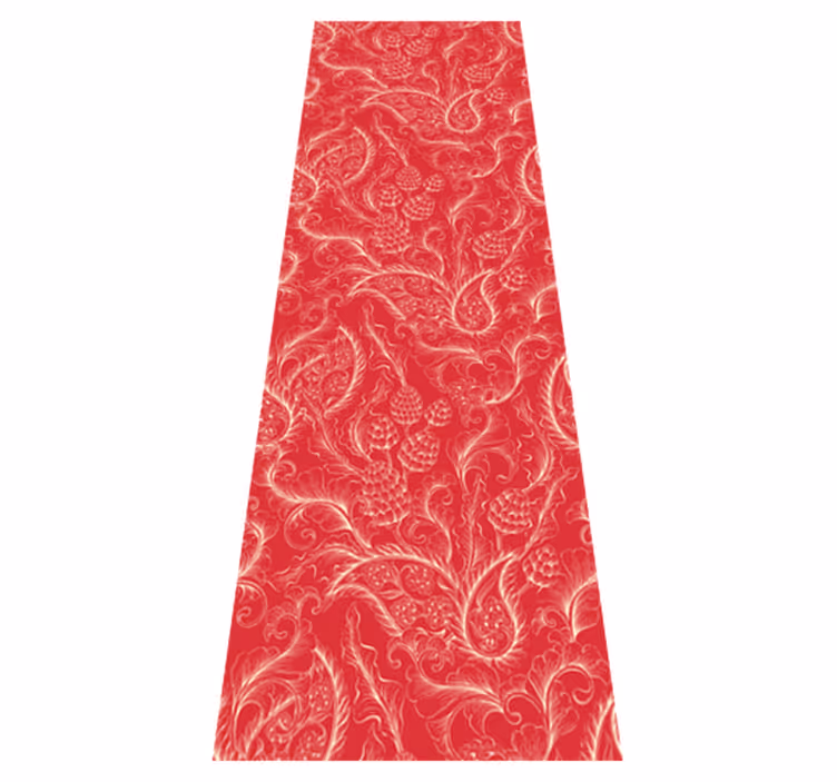 Kitchen vinyl rug with paisley illustration design - TenStickers