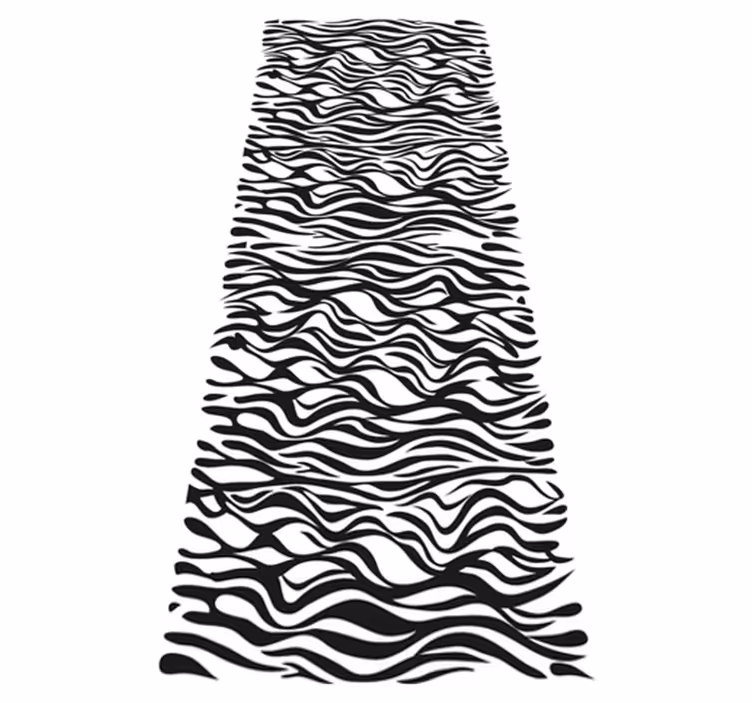 Kitchen vinyl rug zebra background refrigerator - TenStickers