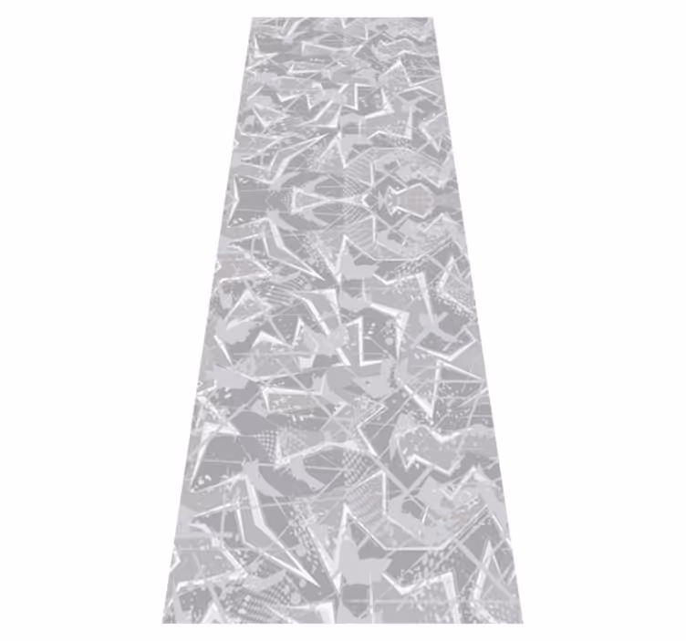Gray 80's fine graphics bedroom vinyl rug - TenStickers