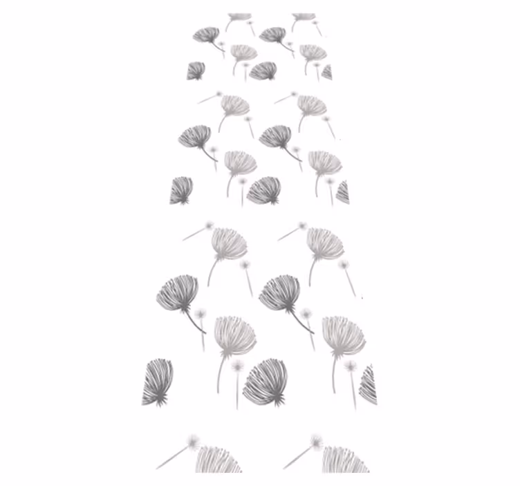 Bedroom vinyl rug with meadow flowers design on white - TenStickers