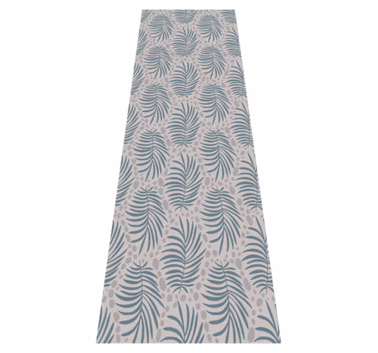 Bedroom vinyl rug in tropical blue hamptons pattern - TenStickers