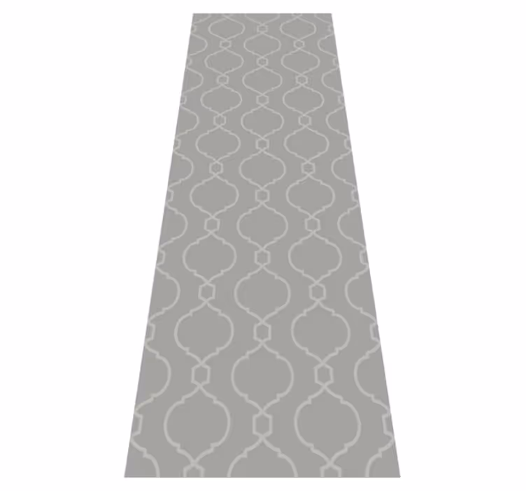 Bedroom vinyl rug in gray geometric pattern - TenStickers