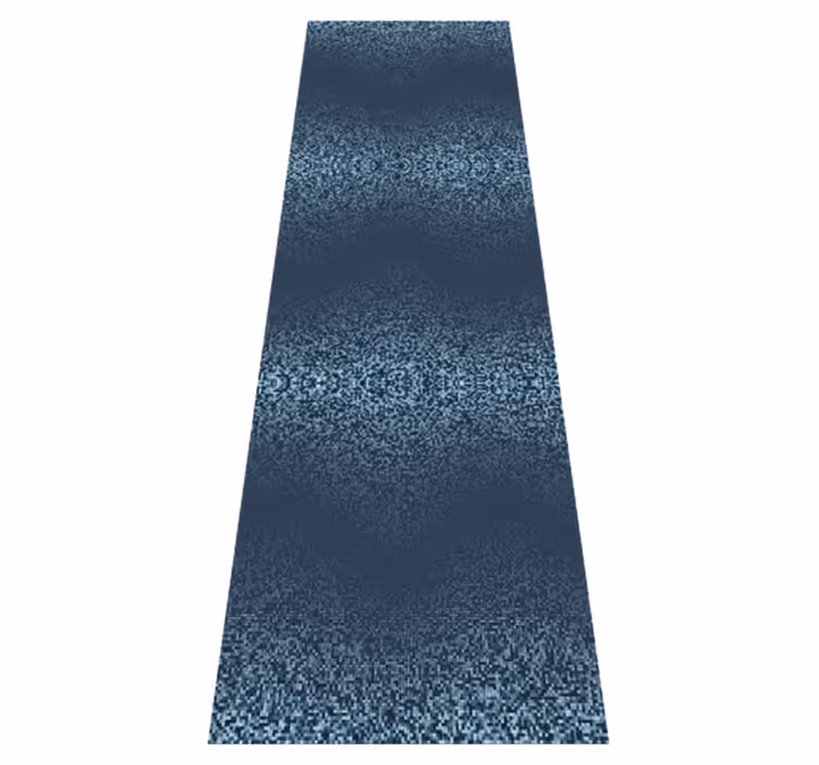 Bedroom vinyl rug with retro blue dotted squares - TenStickers