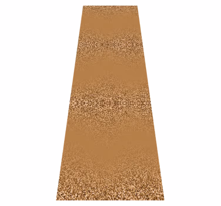 Bedroom vinyl rug with retro brown dotted design - TenStickers