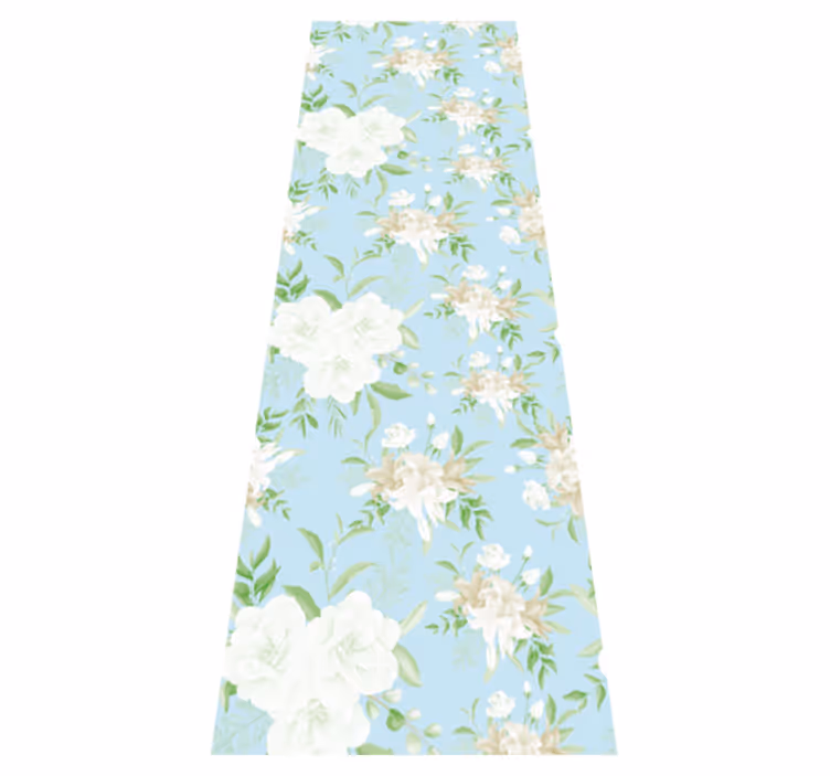 Wild floral grandmillenial bedroom vinyl rug - TenStickers