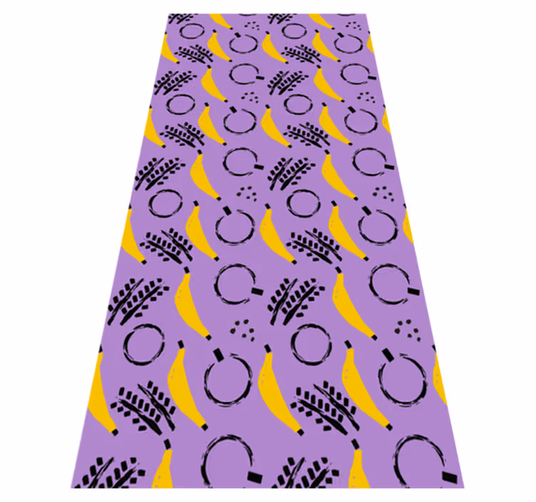 Bedroom vinyl rug in african purple banana style - TenStickers