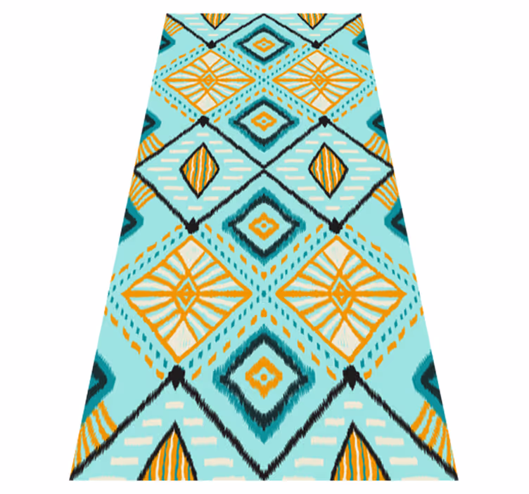Bedroom vinyl rug with african abstract geometric design - TenStickers