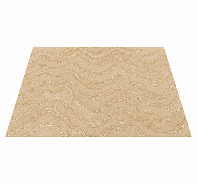 Beige and gold marble stone effect bedroom vinyl rug - TenStickers