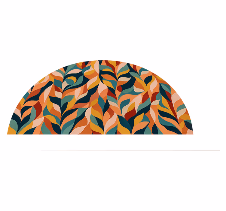 Bedroom vinyl rug with abstract jungle vibes - TenStickers