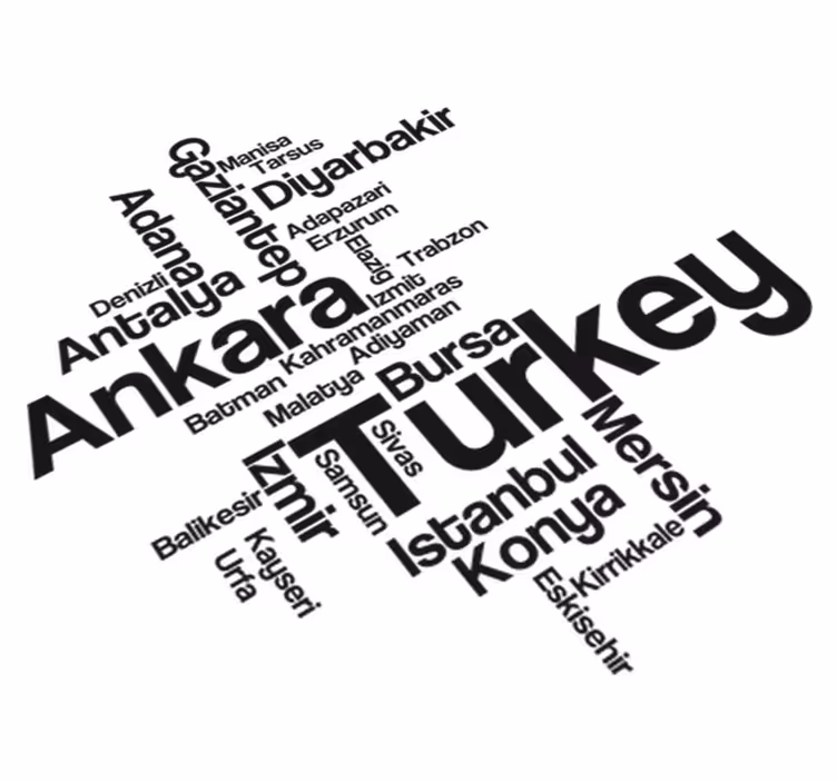 Bedroom vinyl rug turkey decorative vinyl text - TenStickers