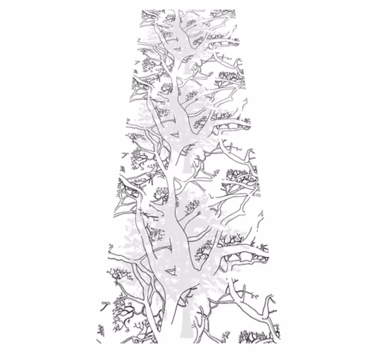 Office vinyl rug dark tree branches design - TenStickers