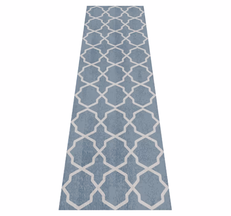Gray hamptons pattern bedroom vinyl rug - TenStickers
