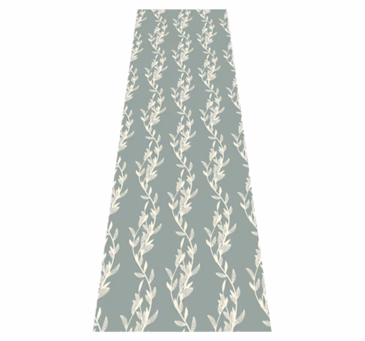 Bedroom vinyl rug with provencal small leaf design - TenStickers