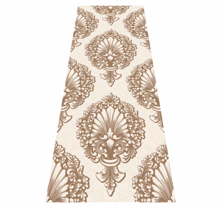 Damask style vintage bedroom vinyl rug - TenStickers