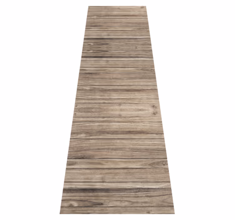 Bedroom vinyl rug in gray rustic wood planks - TenStickers