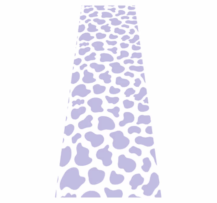 Purple cow print bedroom vinyl rug - TenStickers