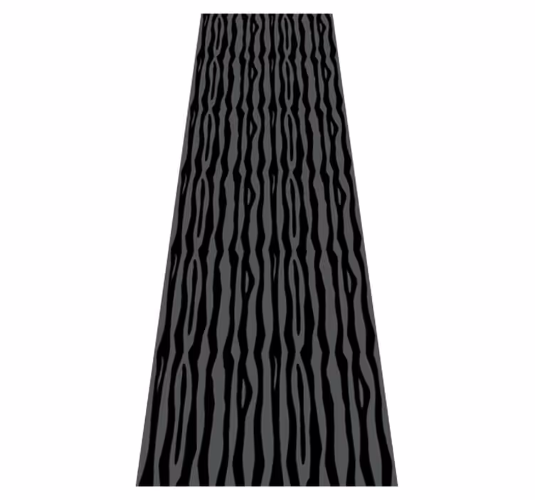 Bedroom vinyl rug in grey and black wavy stripes - TenStickers
