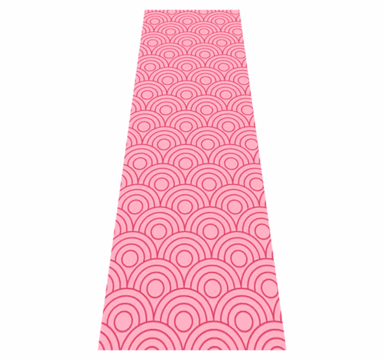 Bedroom vinyl rug in dark and light pink shape - TenStickers