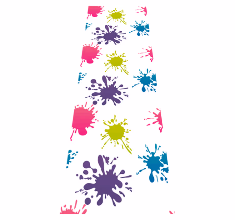 Bedroom vinyl rug in a burst of colors - TenStickers