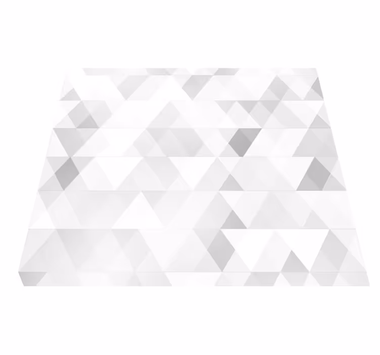 Bedroom vinyl rug in geometric grey triangles - TenStickers