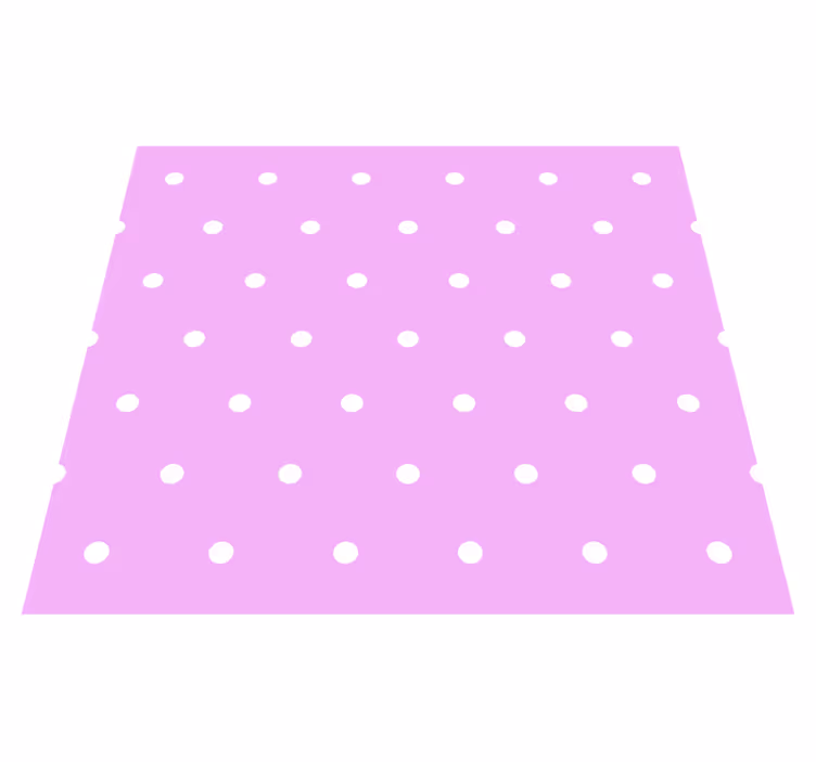 Bedroom vinyl rug with pink polka dots - TenStickers