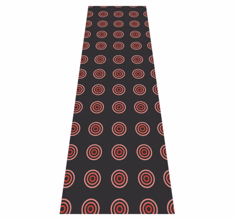 Bedroom vinyl rug with red seamless round pattern - TenStickers