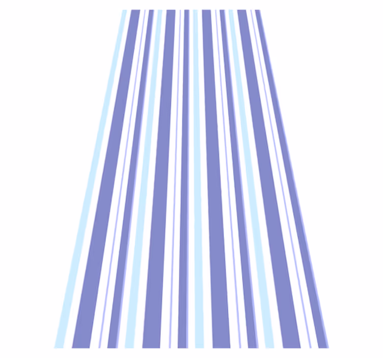 Bedroom vinyl rug with thin vertical blue stripes - TenStickers