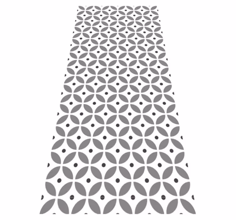 Bedroom vinyl rug with nordic style seamless circles - TenStickers