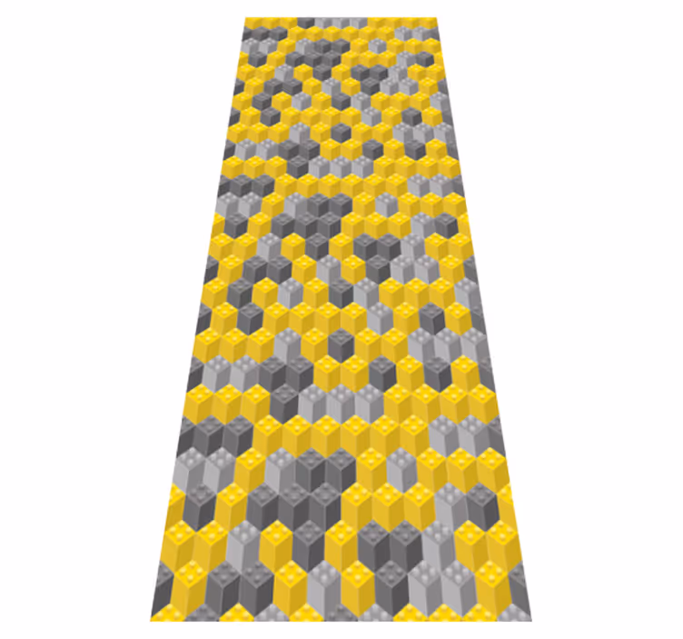 Bedroom vinyl rug in pantone building blocks design - TenStickers