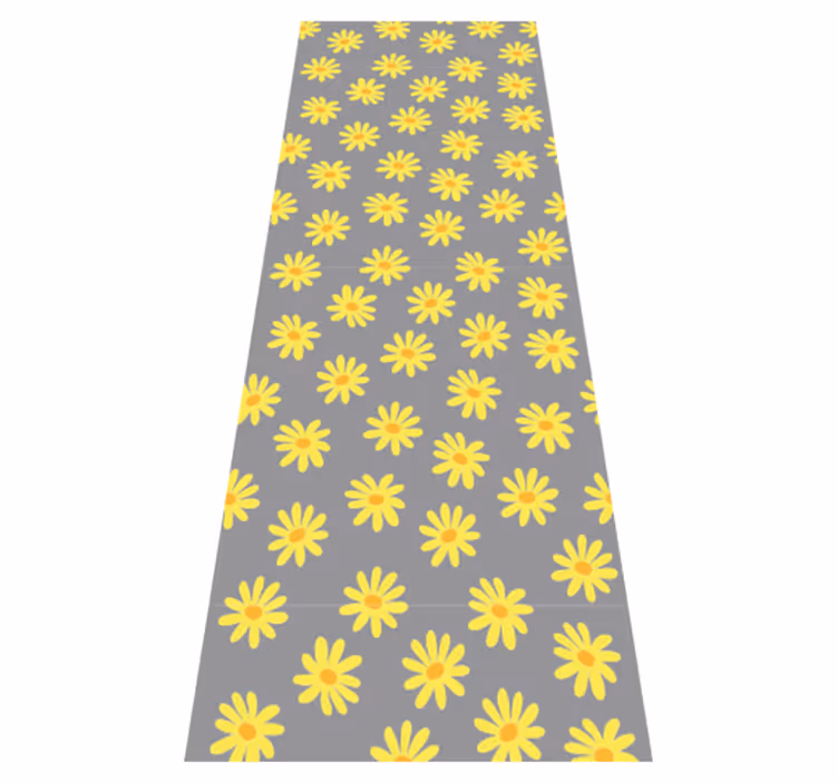Bedroom vinyl rug in pantone calendula color - TenStickers