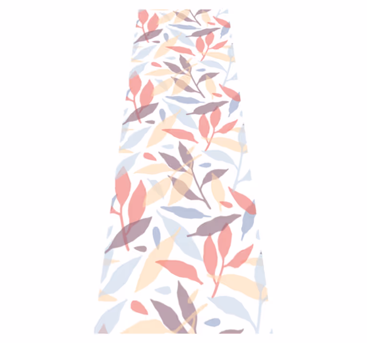 Bedroom vinyl rug with colorful tree branches - TenStickers