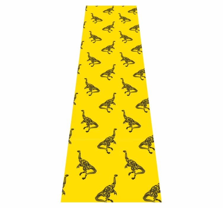 Bedroom vinyl rug brachiosaurus symbols in yellow - TenStickers