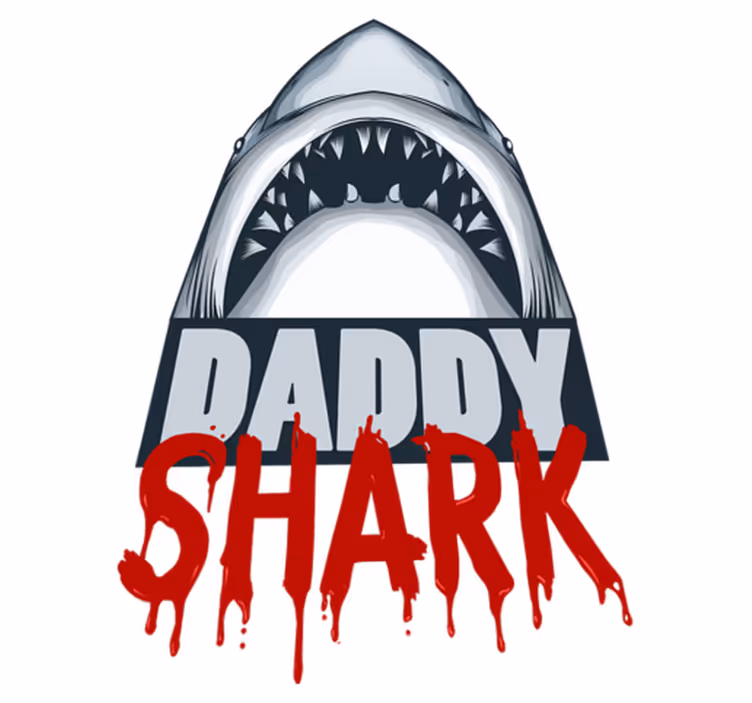 Bedroom vinyl rug daddy shark rug - TenStickers