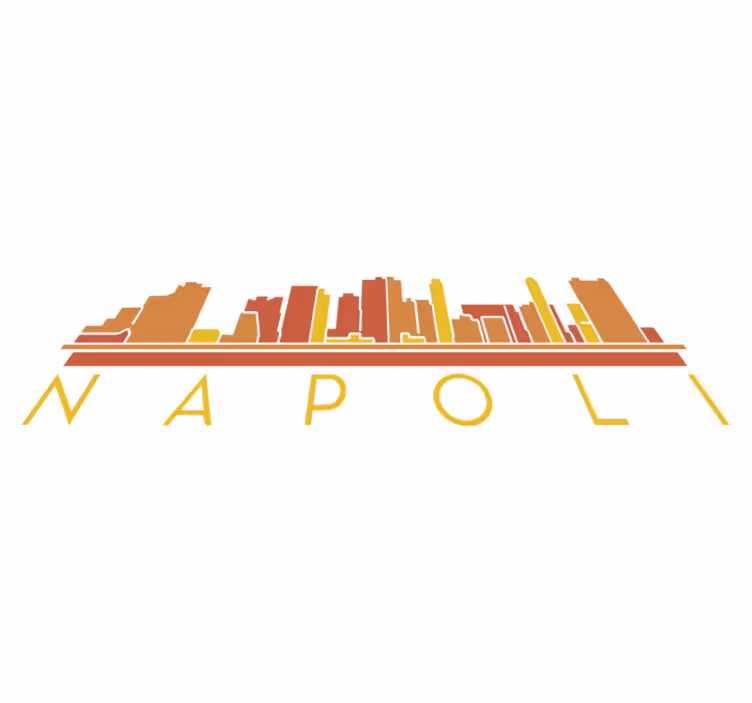 Bedroom vinyl rug napoli skyline design - TenStickers